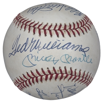 500 Home Run Club Multi Signed OAL Brown Baseball With 11 Signatures (JSA)